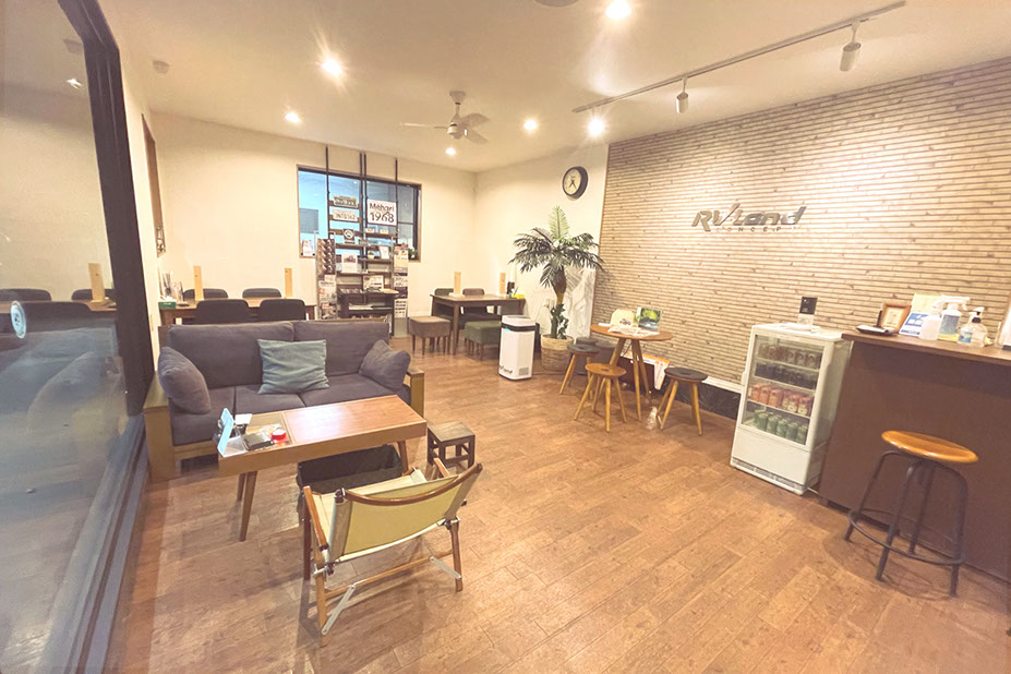 店内のくつろぎスペース